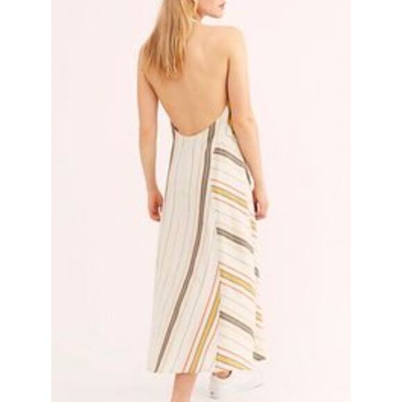 Free People Dresses & Skirts - Free People Hannah Striped Halter Dress Small.